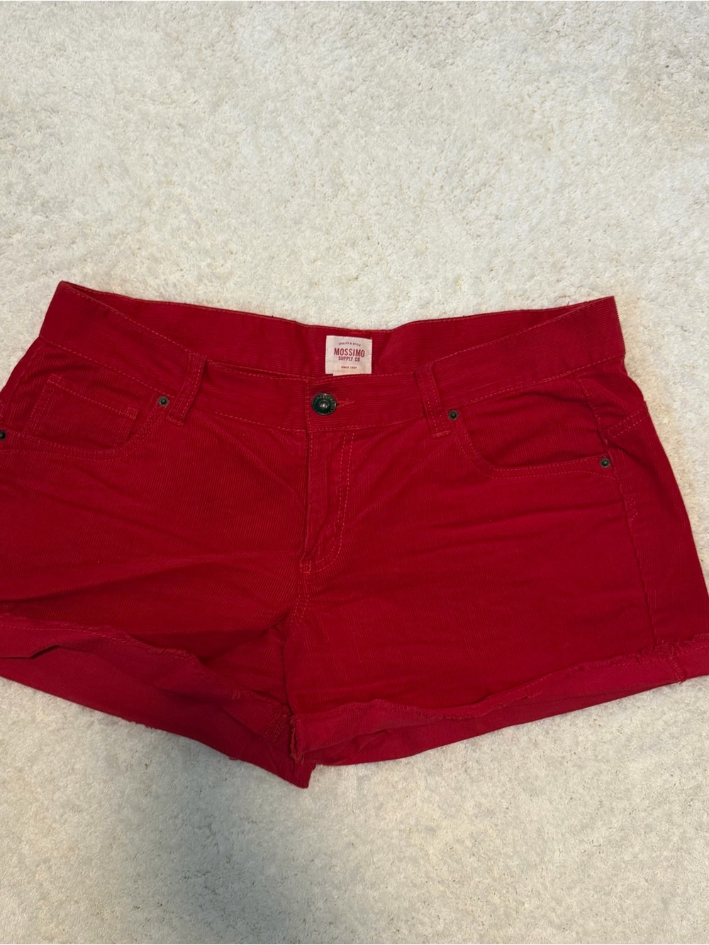 Mossimo Supply Co. Bright Red Women's Corduroy Shorts